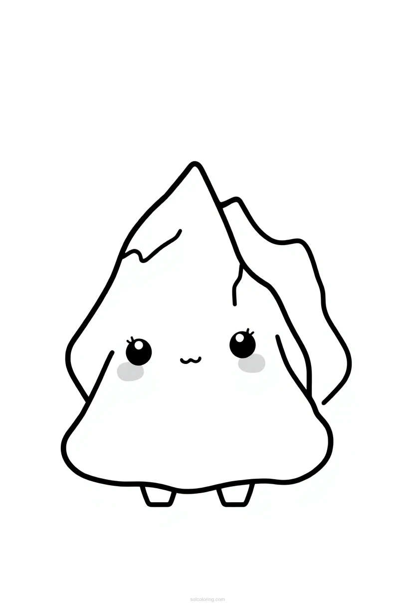 Mountain Range coloring page for kids