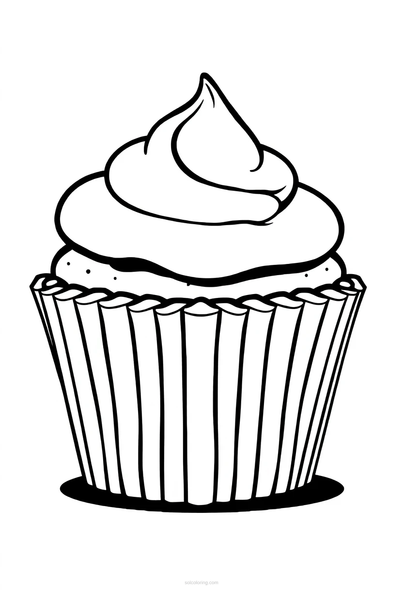 Muffin coloring page for kids