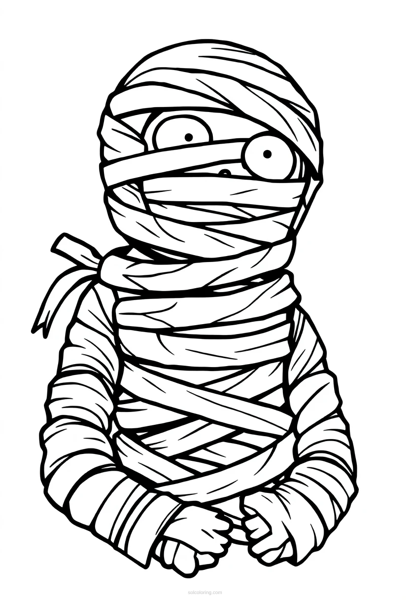 Mummy Wrapped In Bandages coloring pages