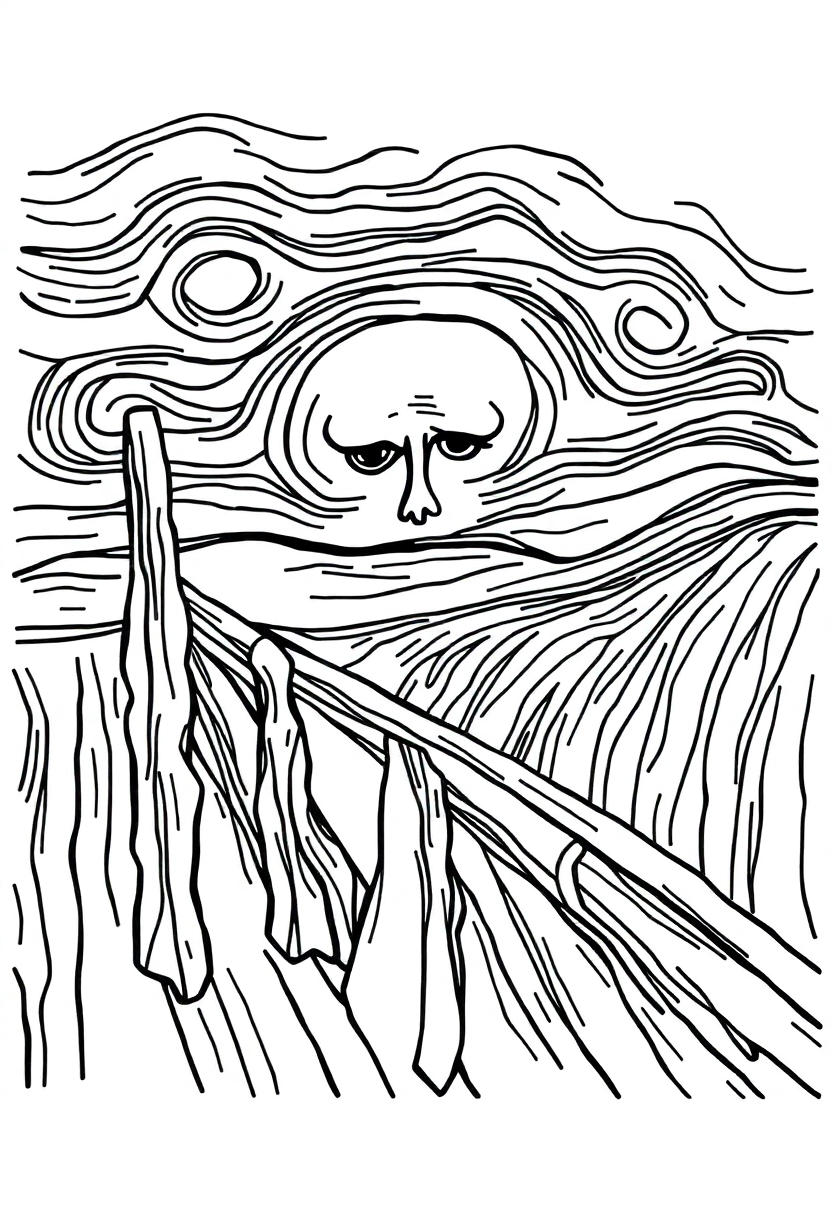 Munch The Scream coloring pages