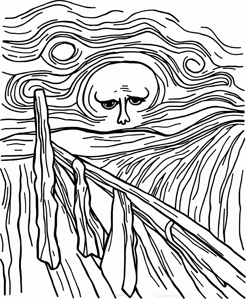Munch The Scream coloring pages