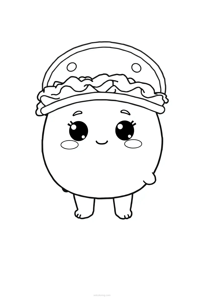 Nachos coloring page for kids