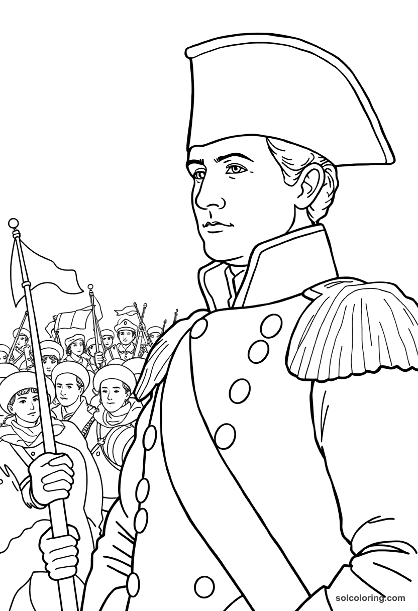 Napoleon S Battle Of Waterloo coloring pages