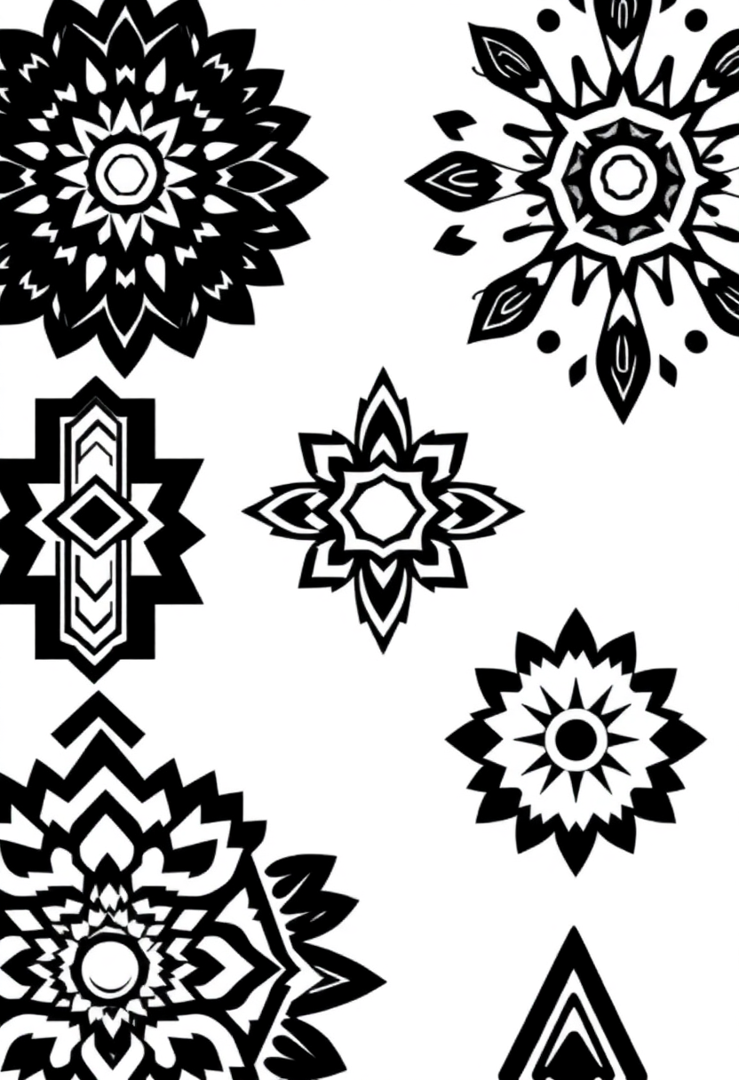 Native American Geometric Patterns coloring page, free printable