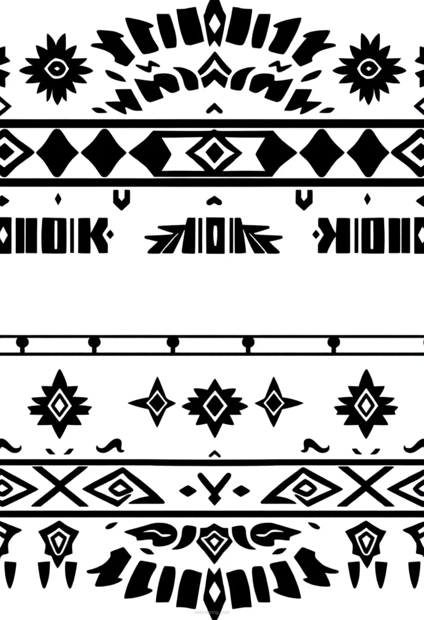 Native American Geometric Patterns coloring pages