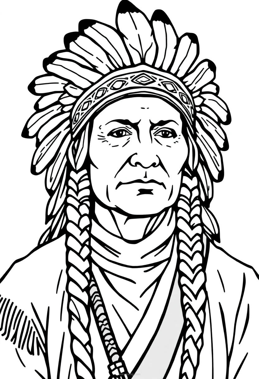 Native American Headdress coloring pages