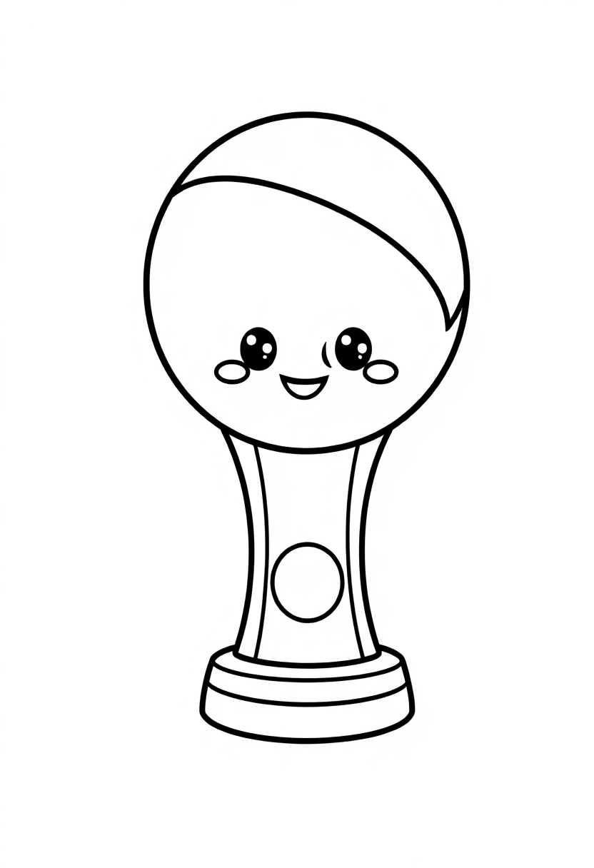 NBA Championship Trophy coloring page, free printable