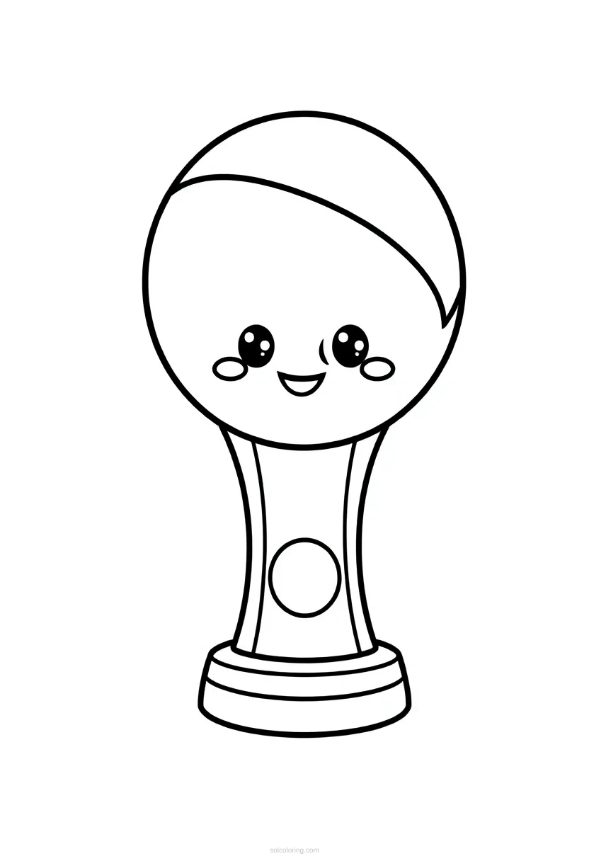 NBA Championship Trophy coloring page for kids