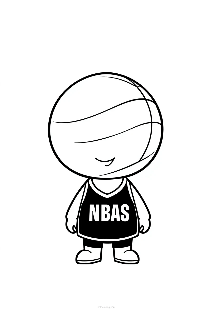 NBA Team Mascot coloring page for kids