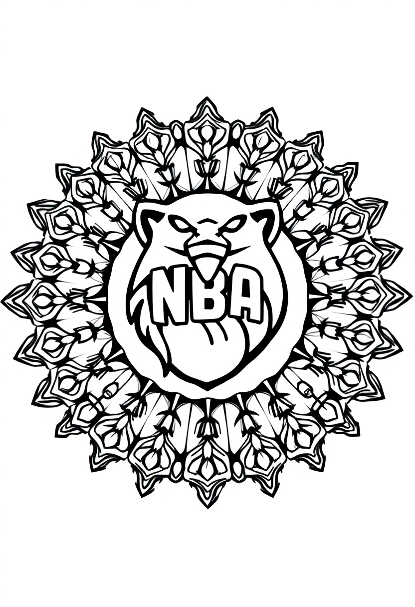 NBA Team Mascot coloring page, free printable