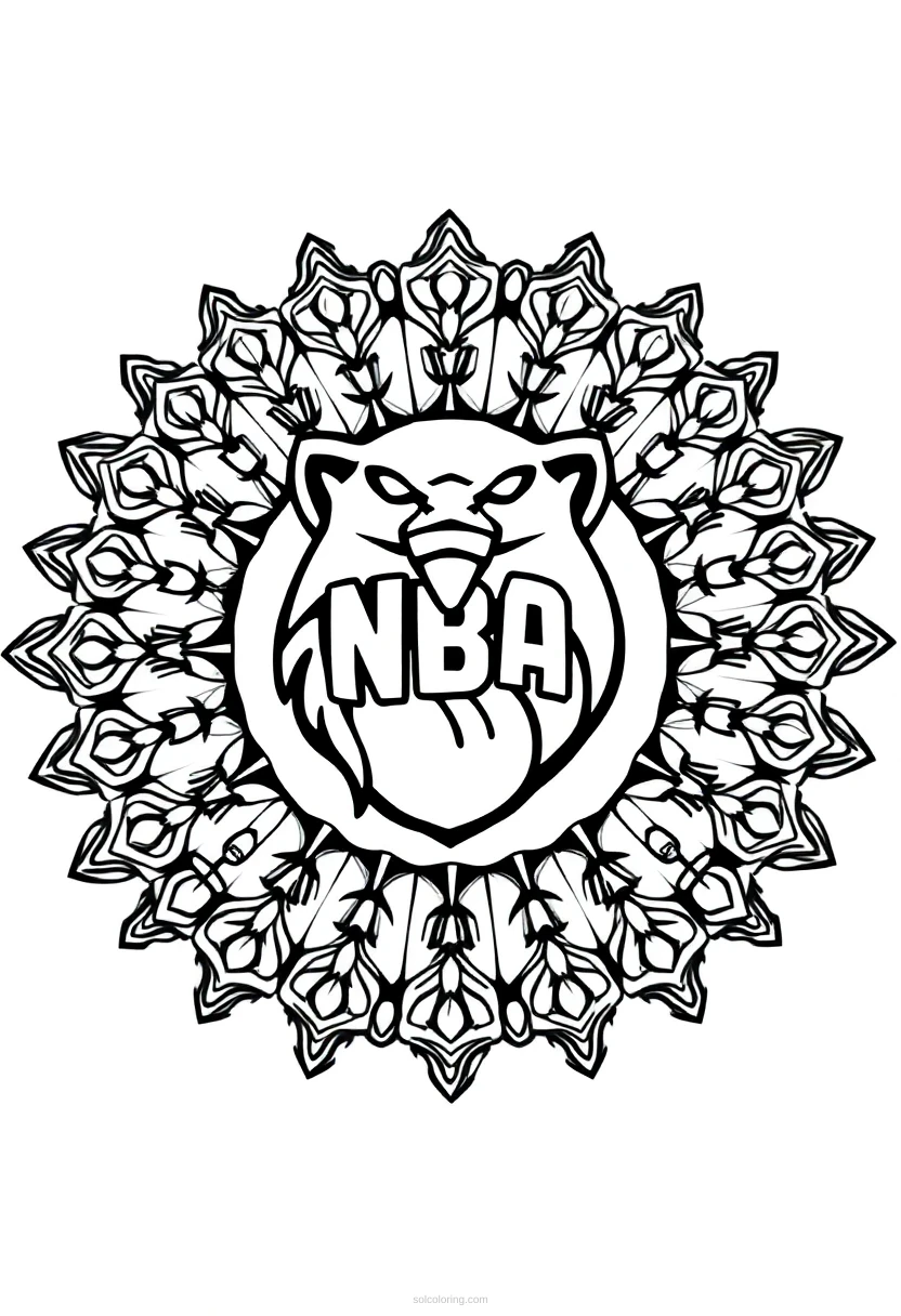 NBA Team Mascot coloring page for kids