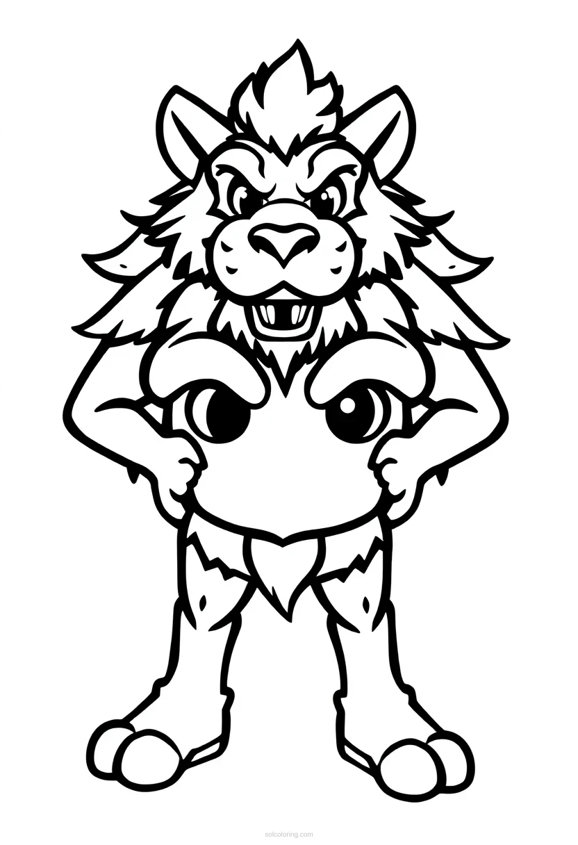 NBA Team Mascot coloring page for kids