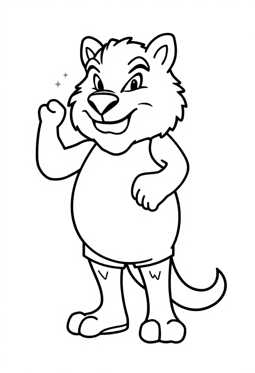 NBA Team Mascot coloring page, free printable