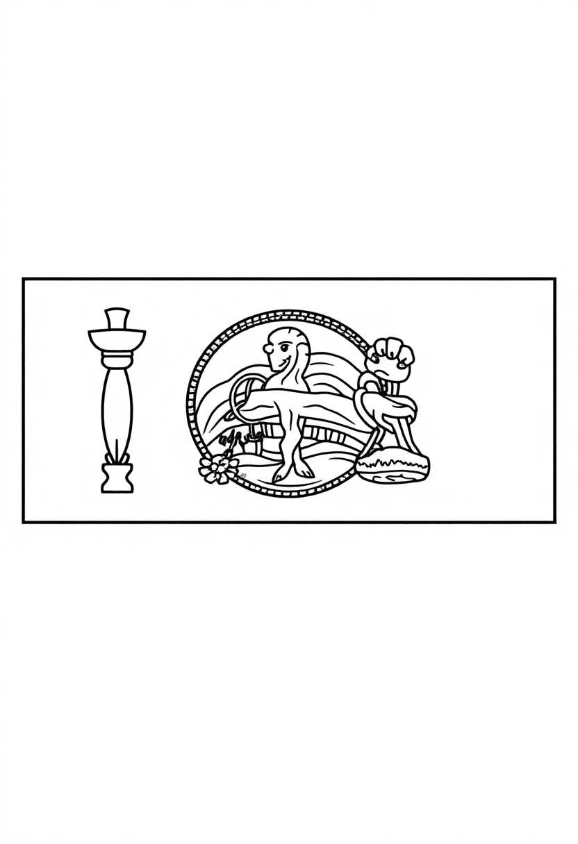 Nebraska State Flag coloring page, free printable
