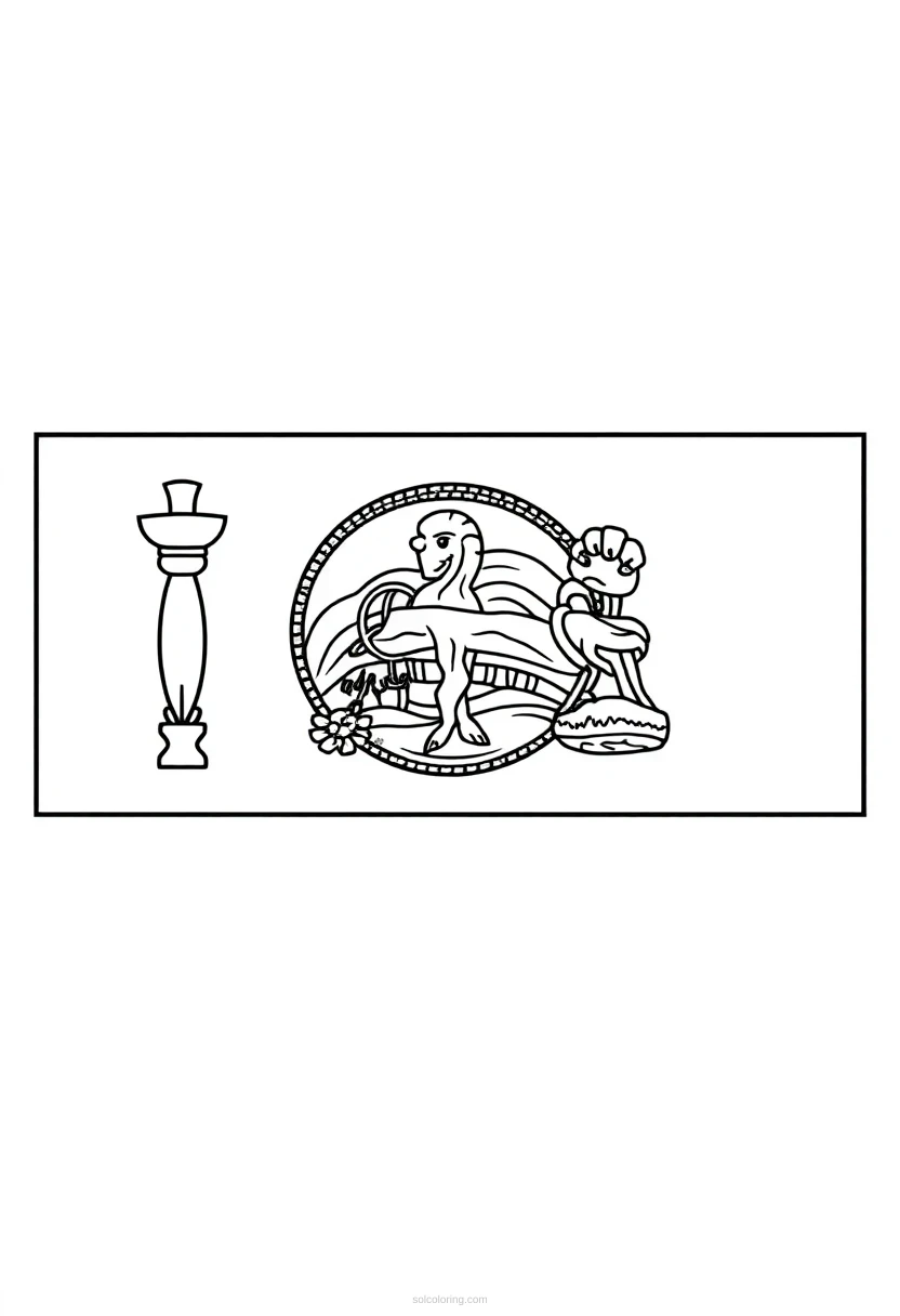 Nebraska State Flag coloring page for kids