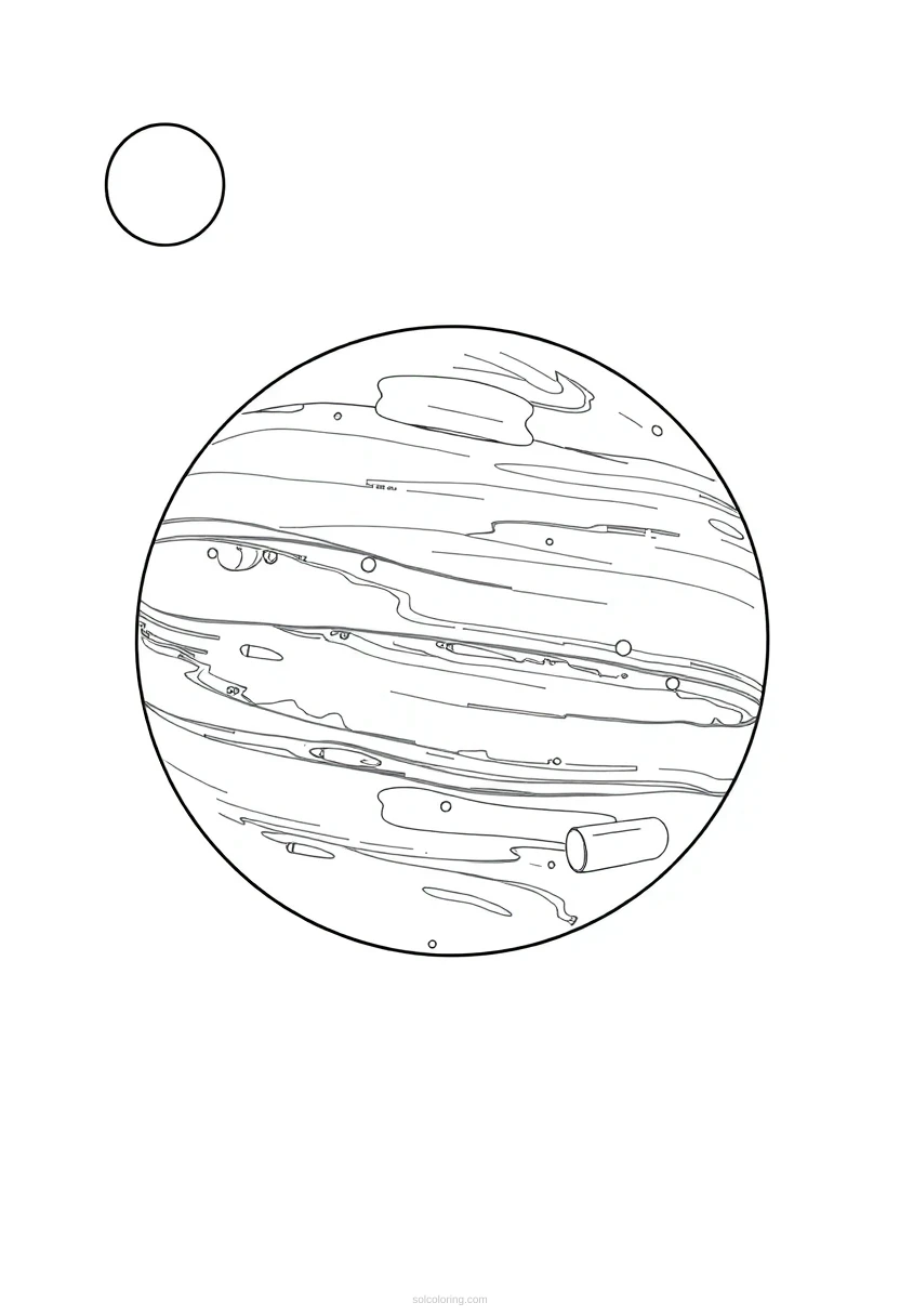Neptune and Uranus coloring page for kids