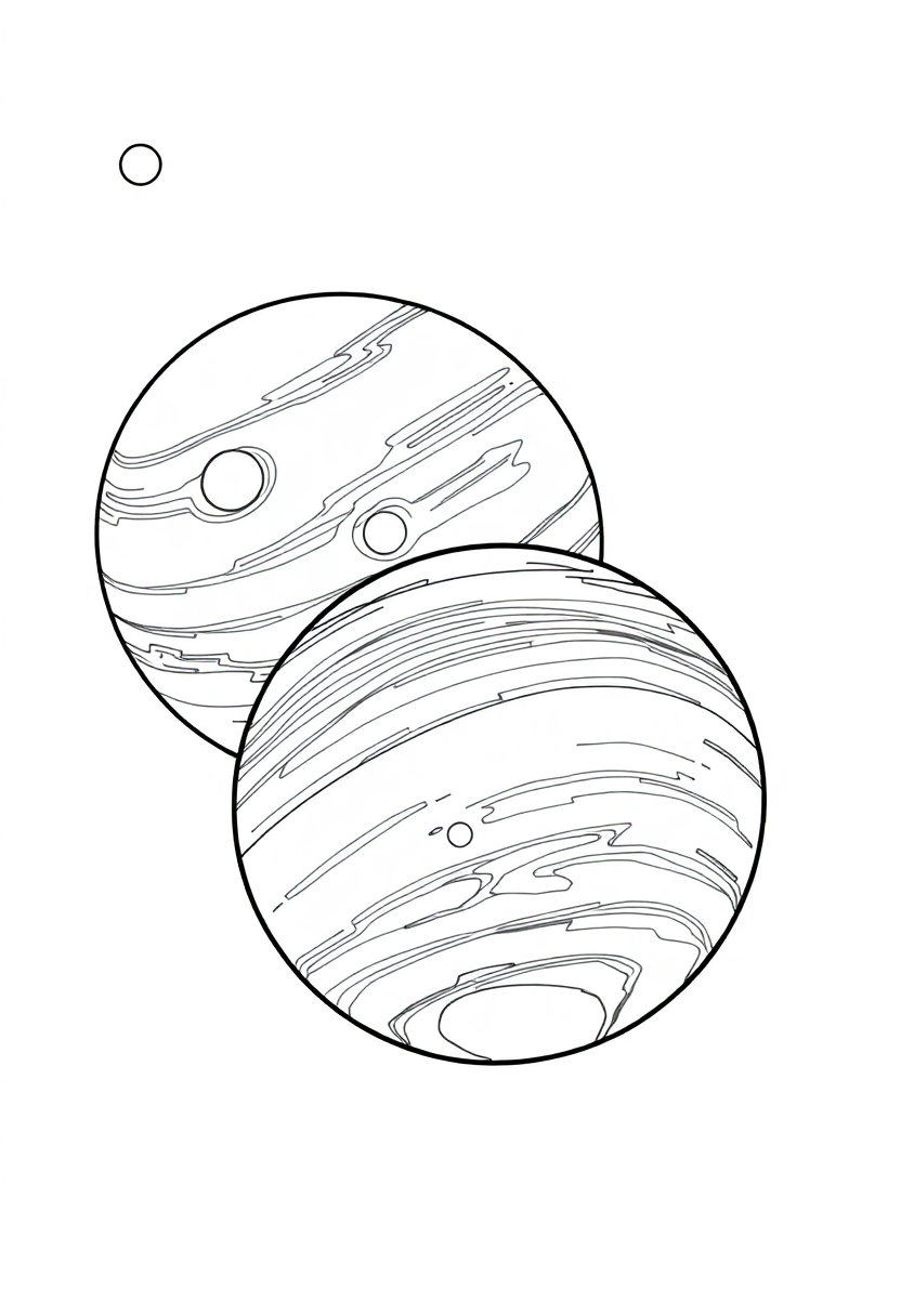 Neptune and Uranus coloring page, free printable