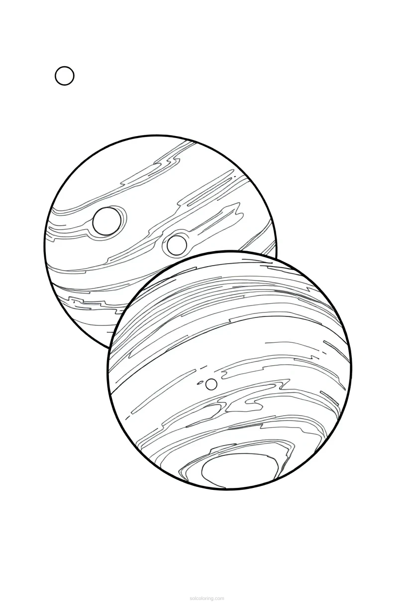 Neptune and Uranus coloring page for kids