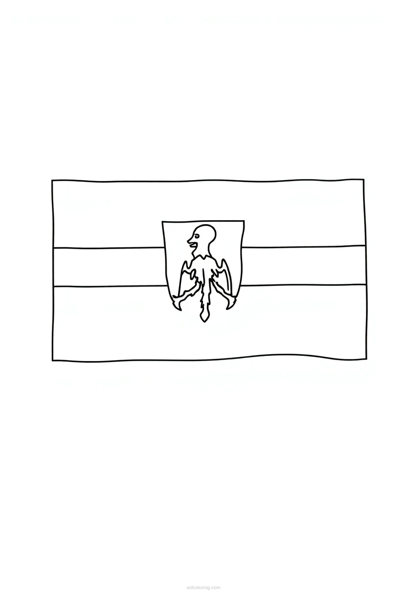 Netherlands Flag coloring page for kids