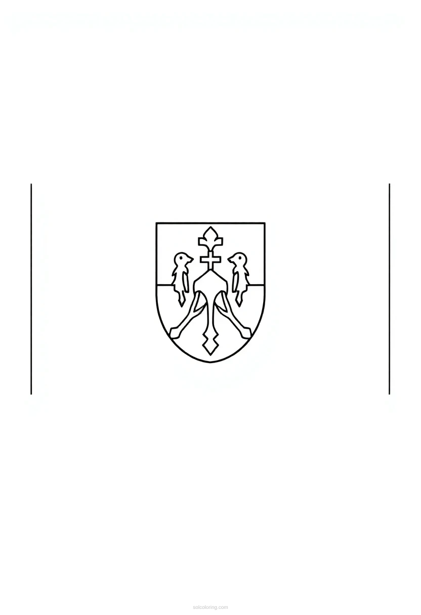 Netherlands Flag coloring page for kids
