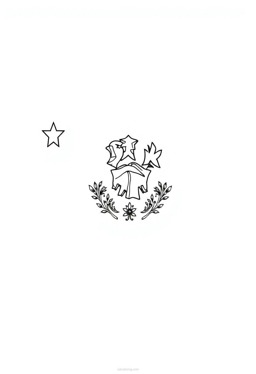 Nevada State Flag coloring page for kids