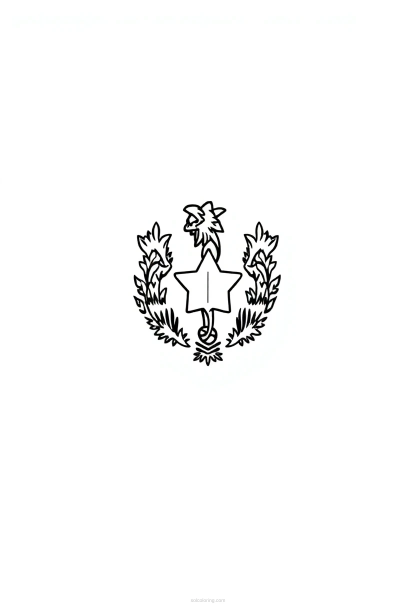 Nevada State Flag coloring page for kids