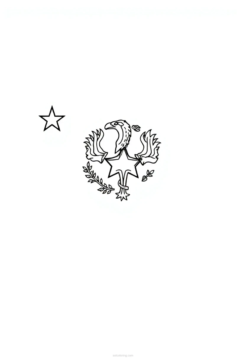 Nevada State Flag coloring page for kids