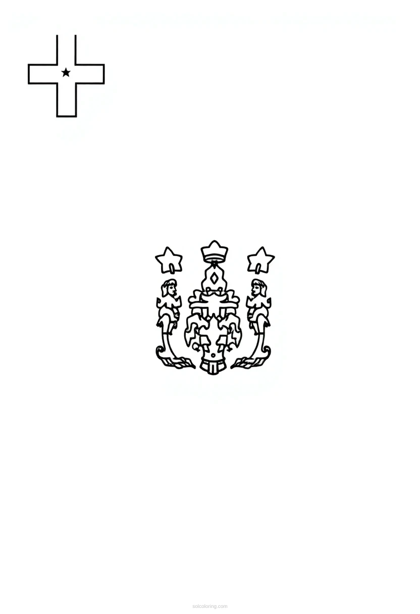New Hampshire State Flag coloring page for kids