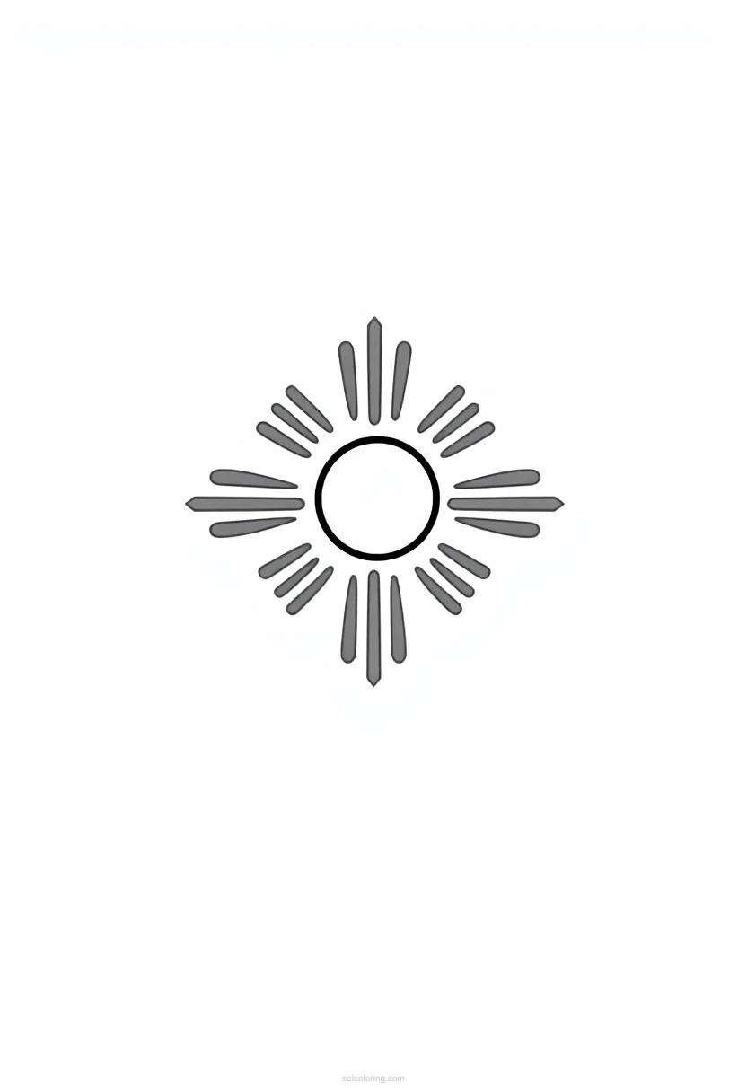 New Mexico State Flag coloring page for kids