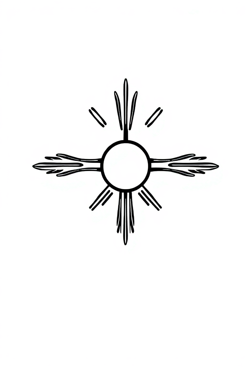 New Mexico State Flag coloring page, free printable