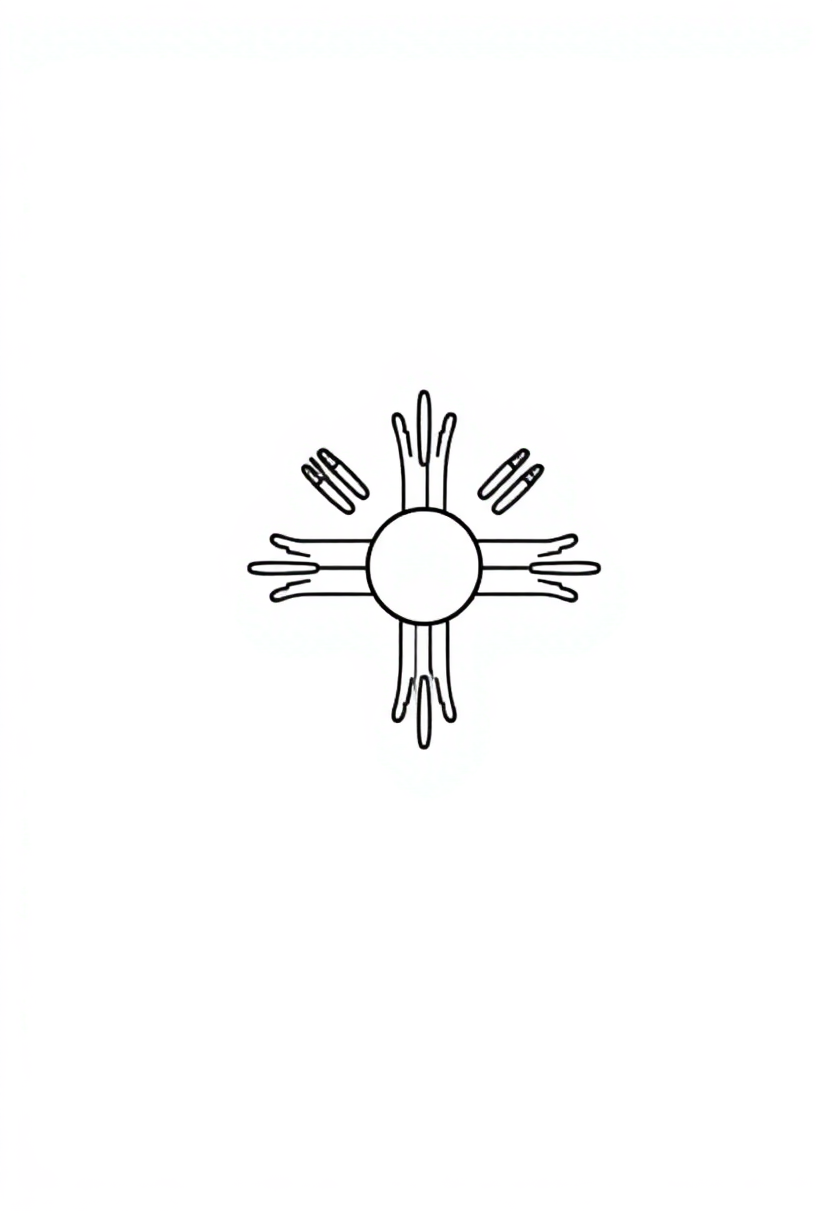 New Mexico State Flag coloring page, free printable