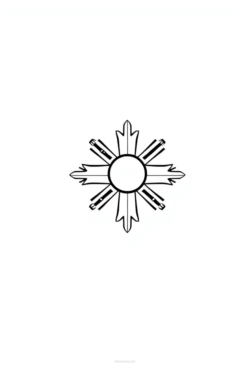 New Mexico State Flag coloring page for kids