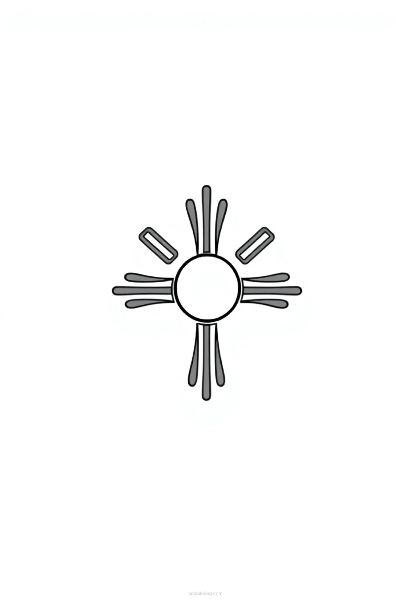 New Mexico State Flag coloring pages