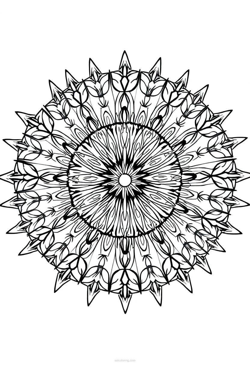 New Year Fireworks coloring page for kids