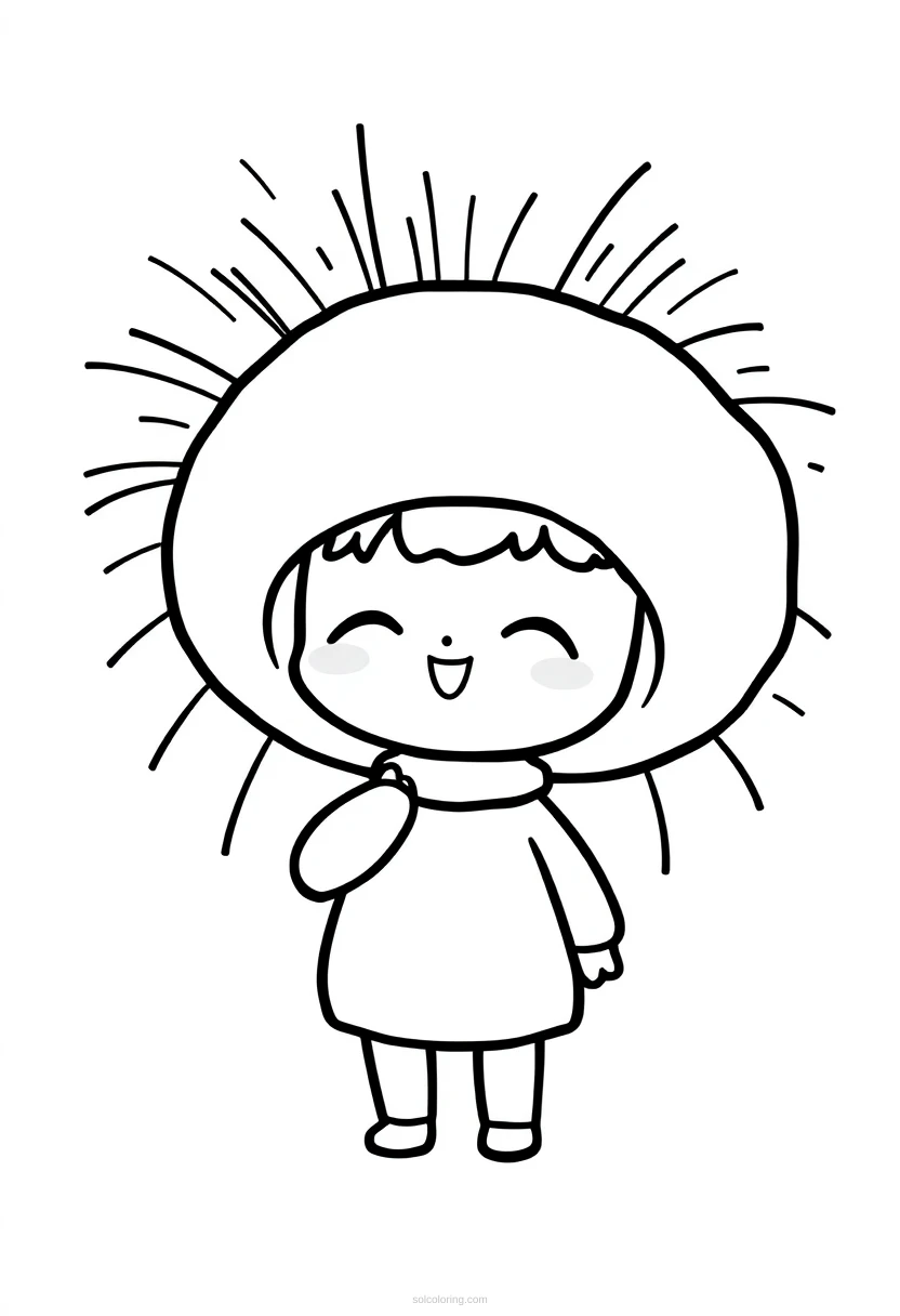 New Year Fireworks coloring page for kids