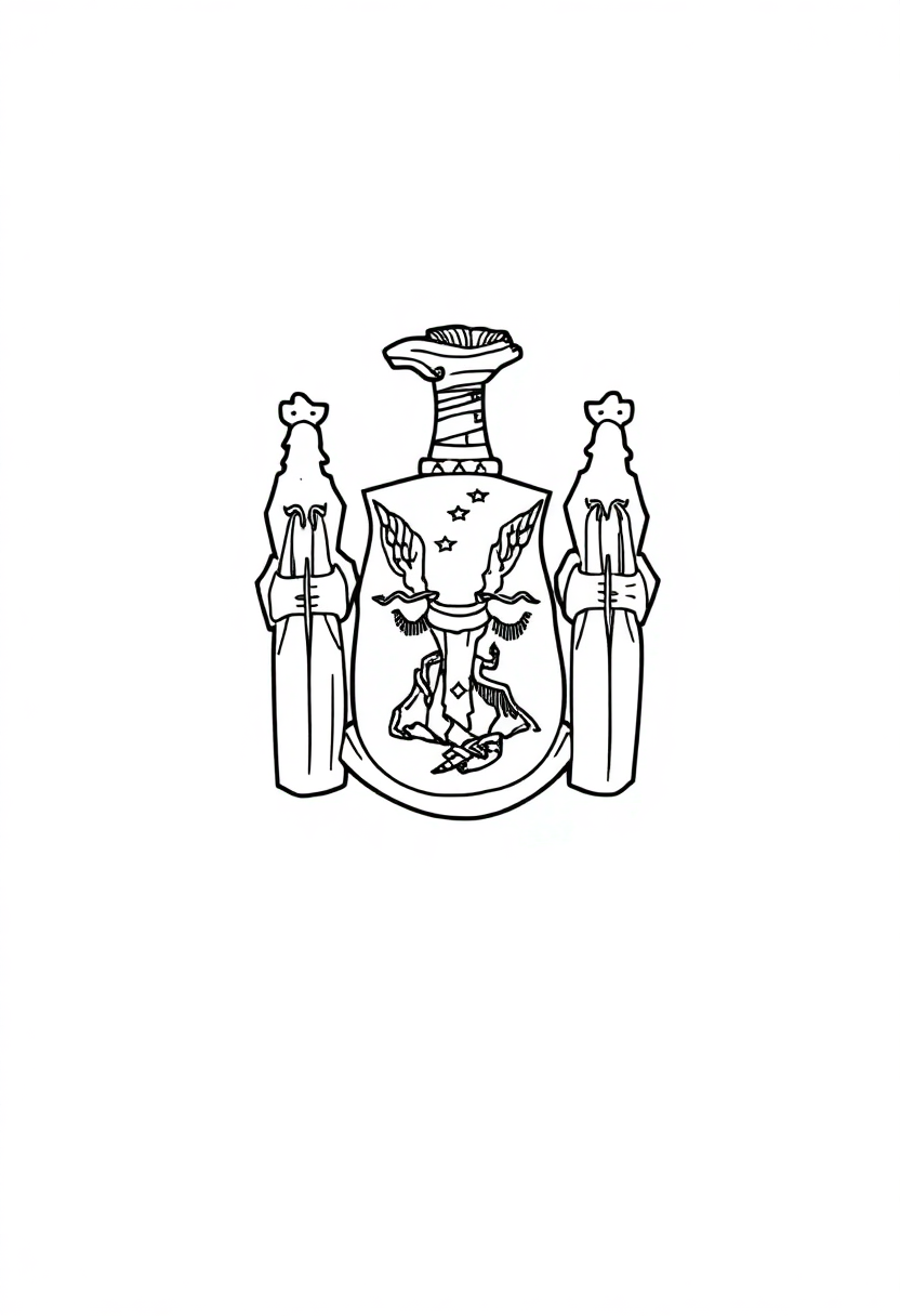 New York State Flag coloring page, free printable