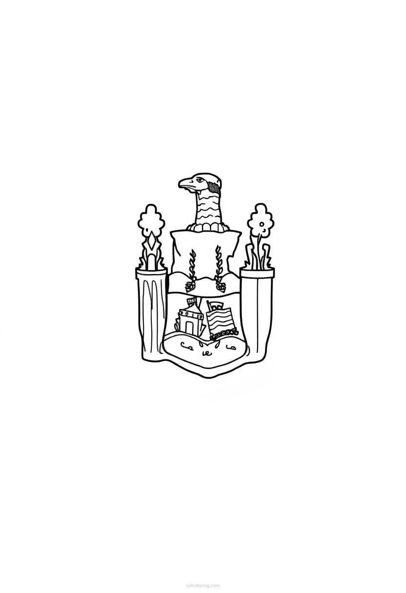 New York State Flag coloring pages