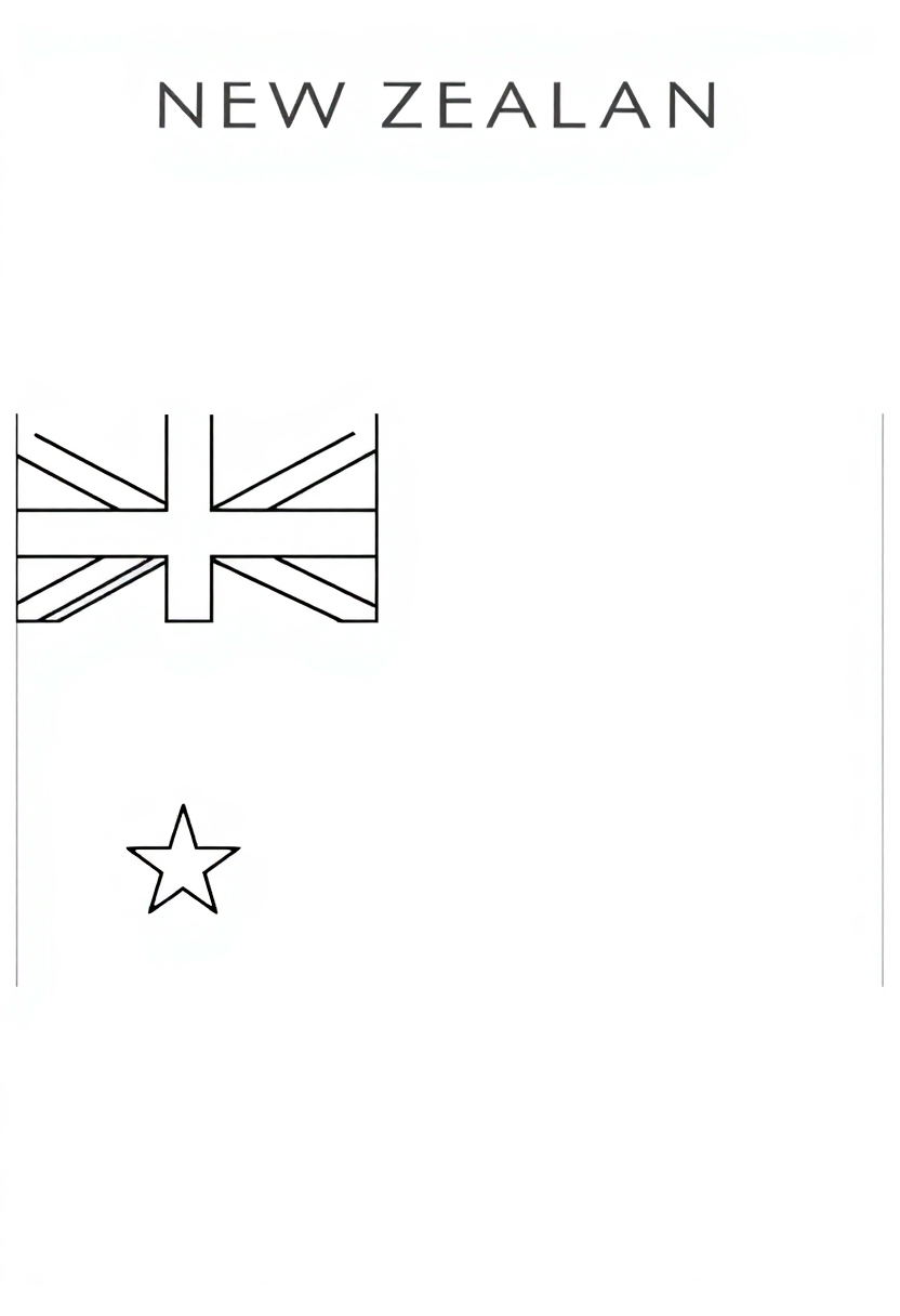 New Zealand Flag coloring pages