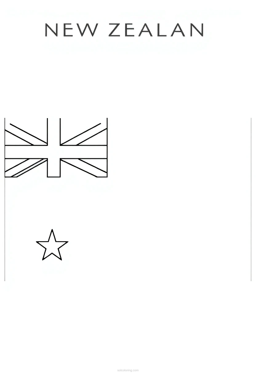 New Zealand Flag coloring pages