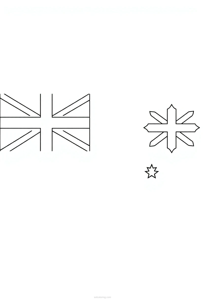 New Zealand Flag coloring page for kids