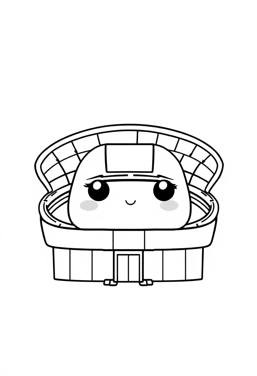 NFL Stadium coloring page, free printable