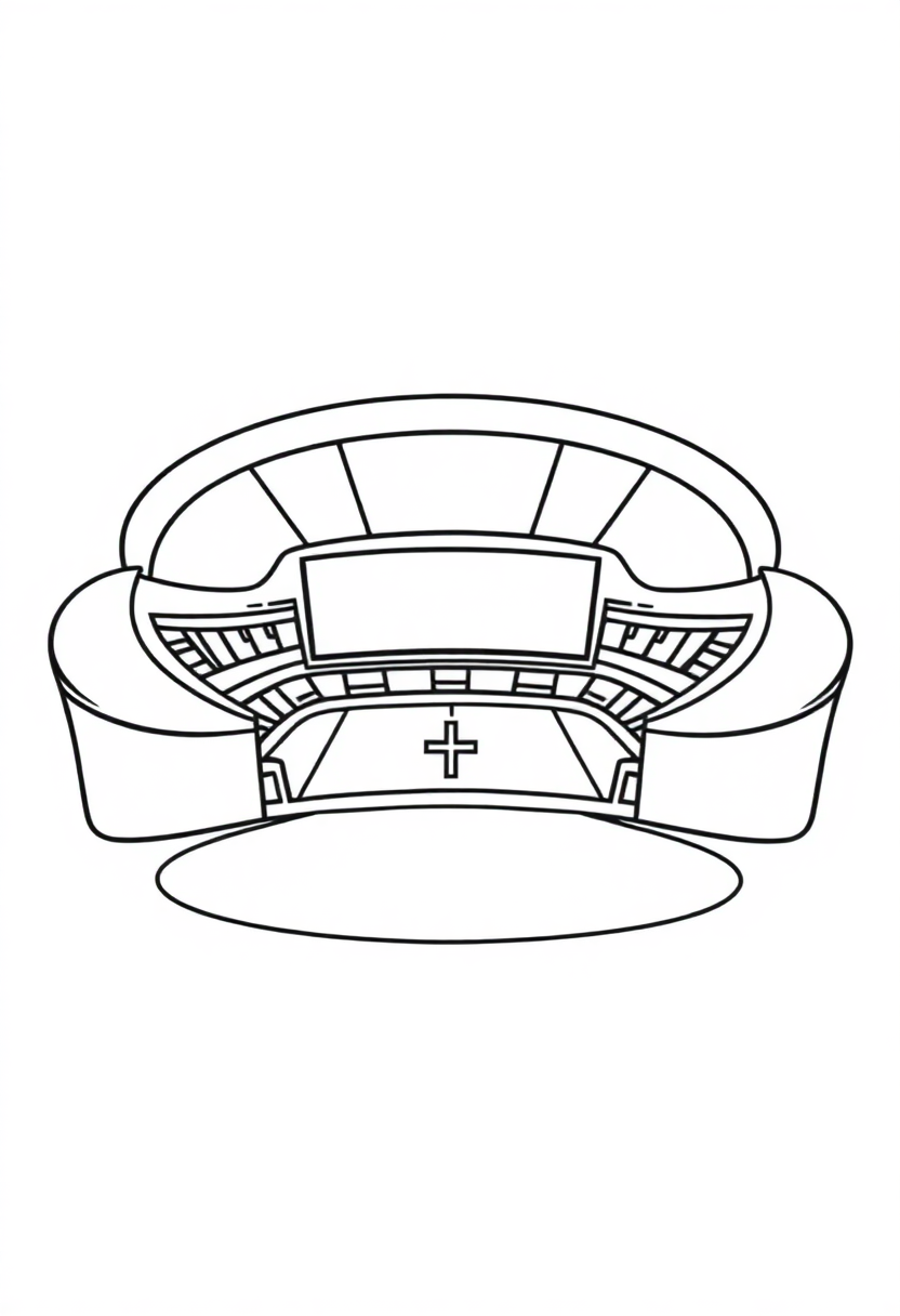 NFL Stadium coloring page, free printable