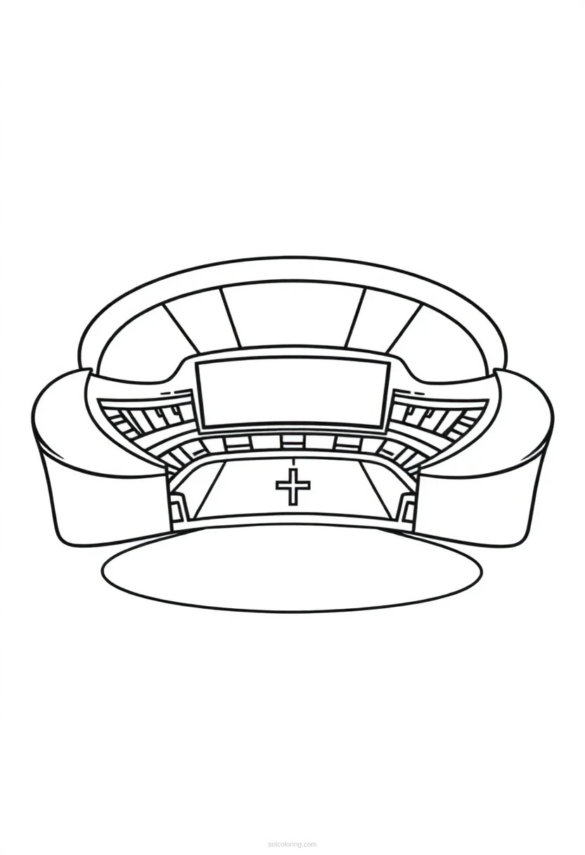 NFL Stadium coloring page for kids