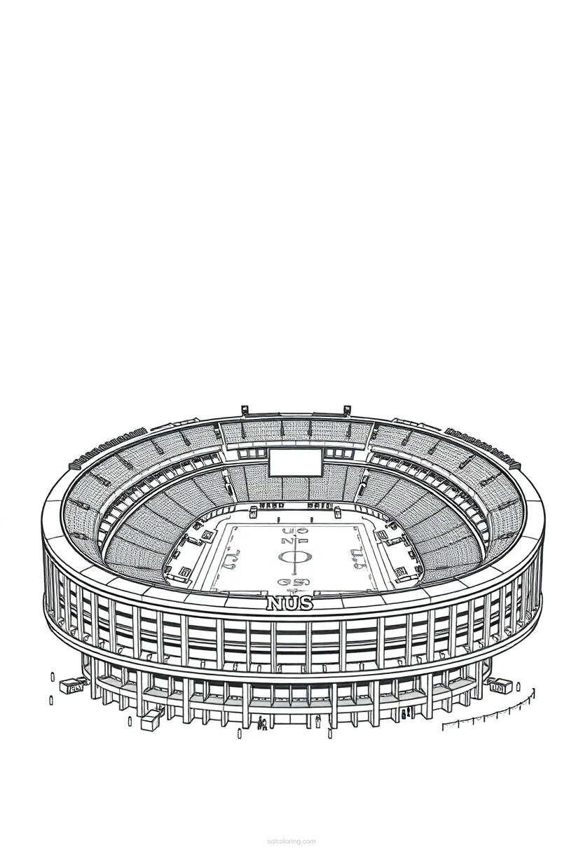 NFL Stadium coloring page for kids