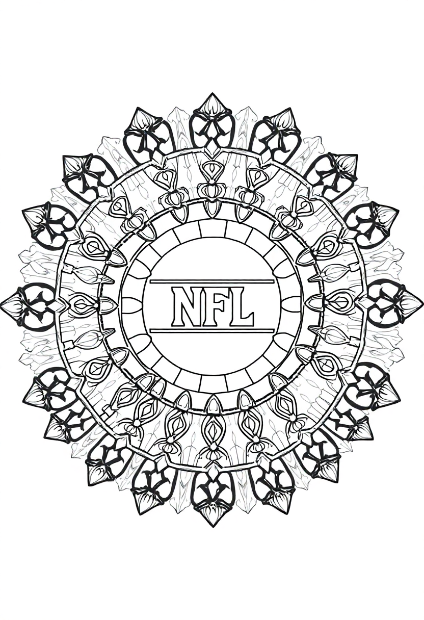NFL Stadium coloring page, free printable