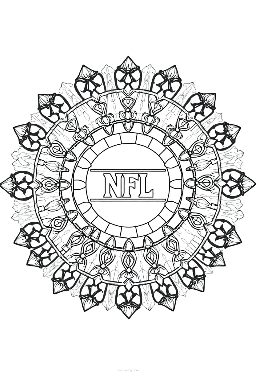NFL Stadium coloring page for kids