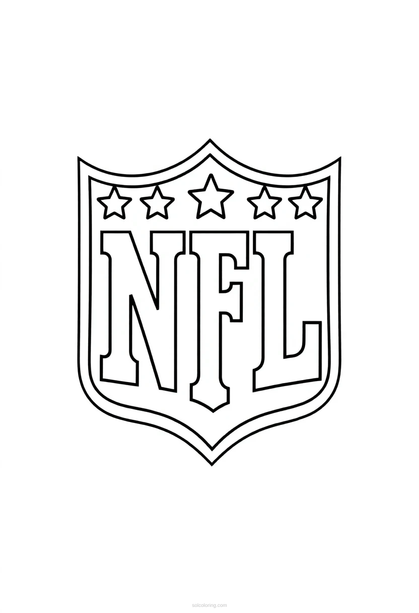 NFL Team Logo Template coloring page for kids