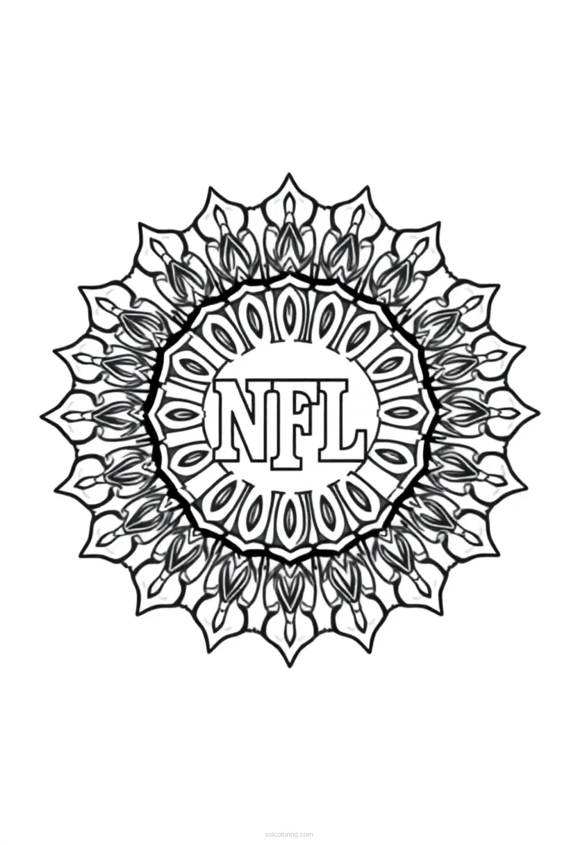 NFL Team Logo Template coloring page for kids