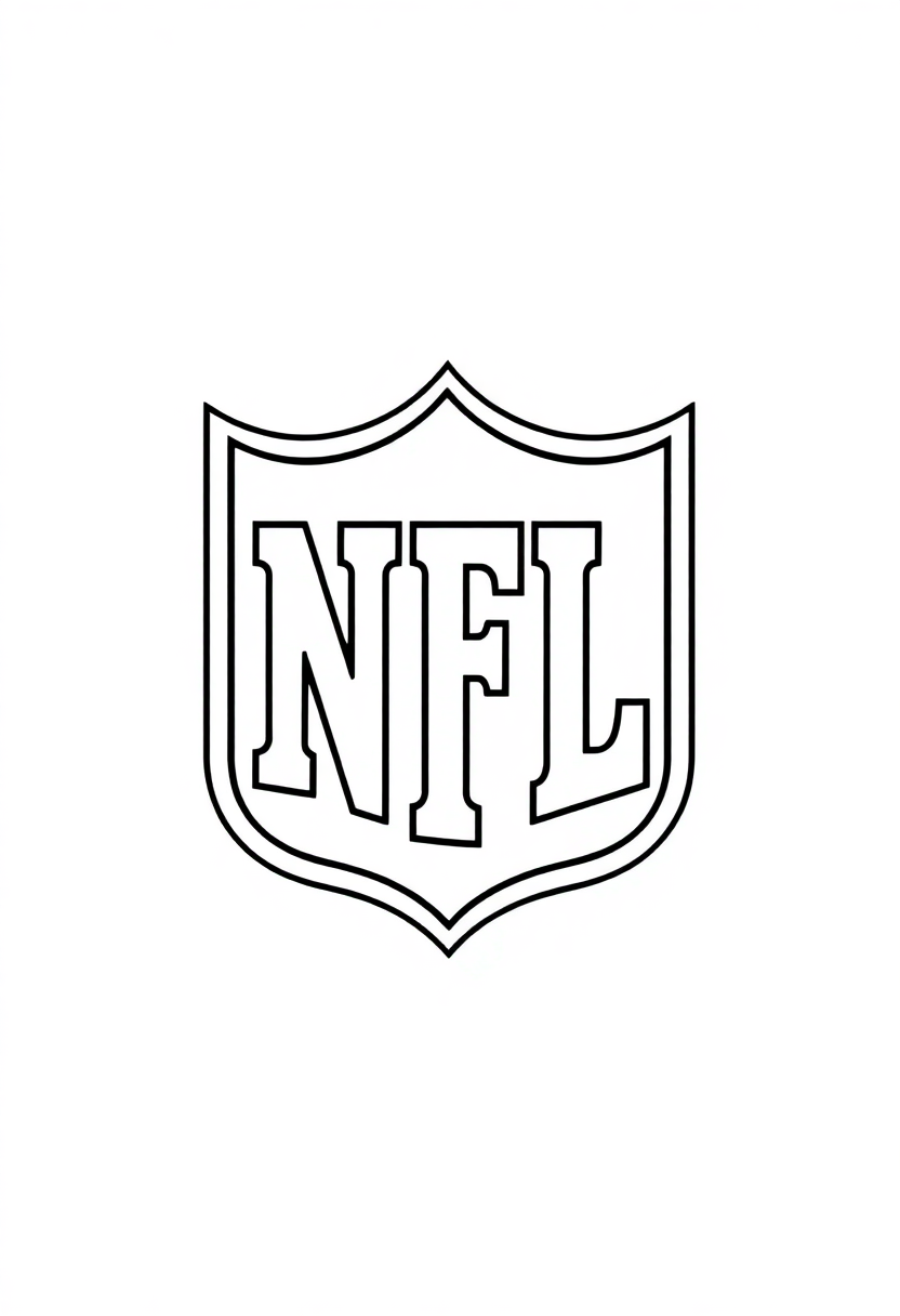 NFL Team Logo Template coloring page, free printable