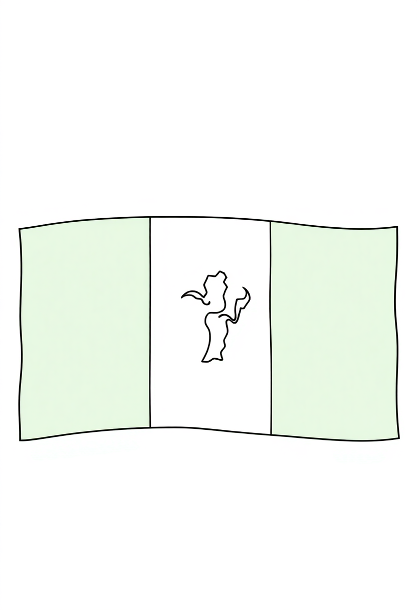 Nigerian Flag coloring page, free printable